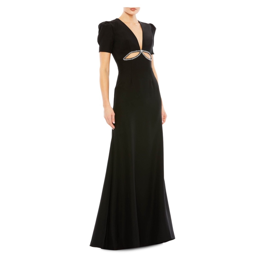 Embellished Cutout Sheath Gown
